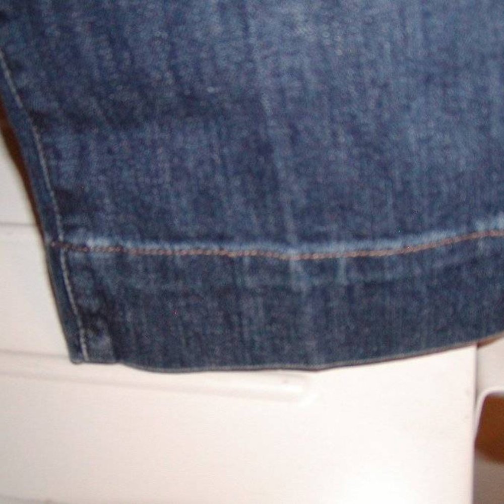 JOES WOMENS MED WASH STRETCH FIT SLIT HEN KICKER CAPRIS SZ 30 EUC! - Picture 4 of 6